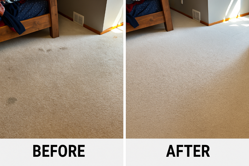 Before and After Carpet Cleaning Results - No Branding